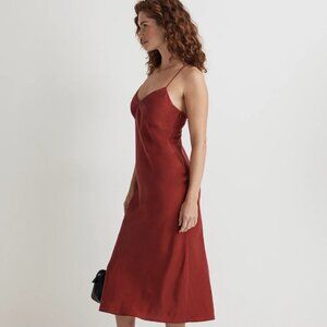 Madewell Silk Layton Midi Slip Dress, Size 12